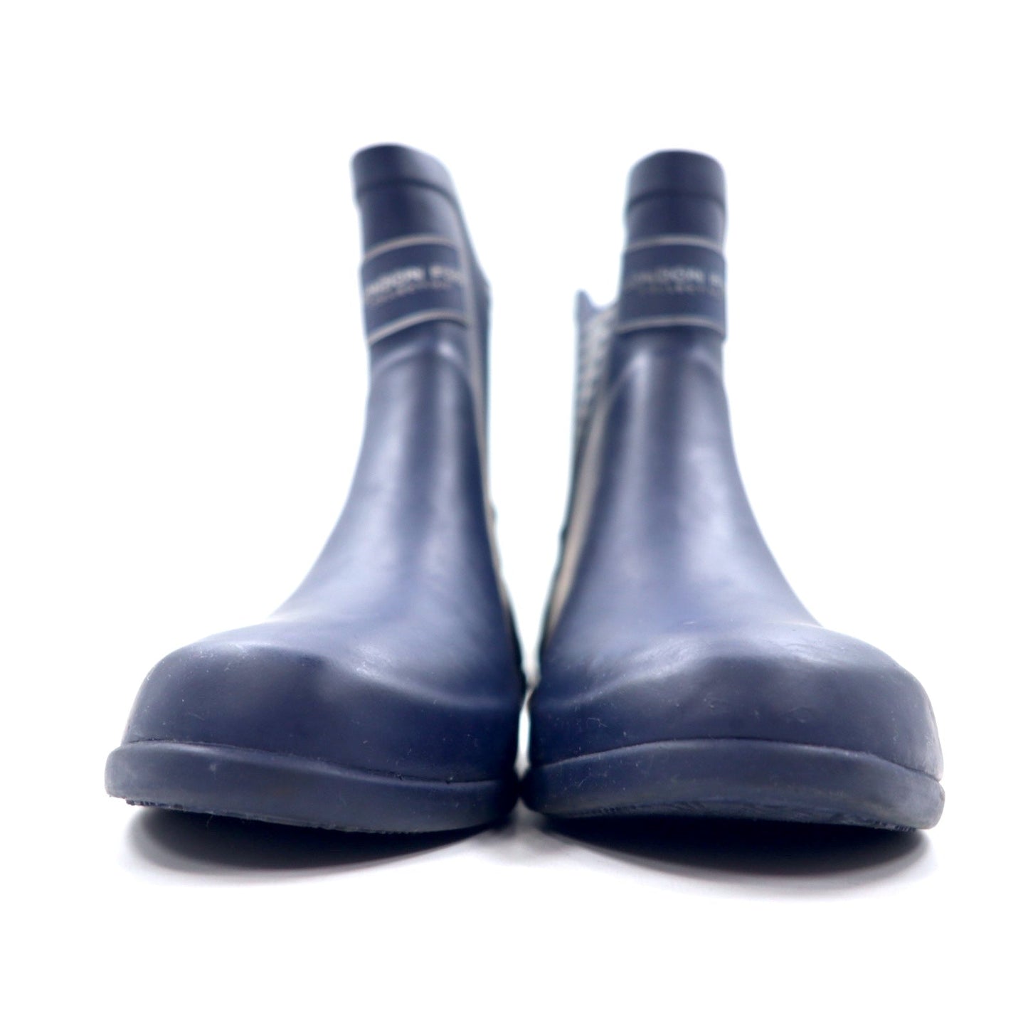 LONDON FOG レインブーツ 25cm ネイビー ラバー ドット WL06101W