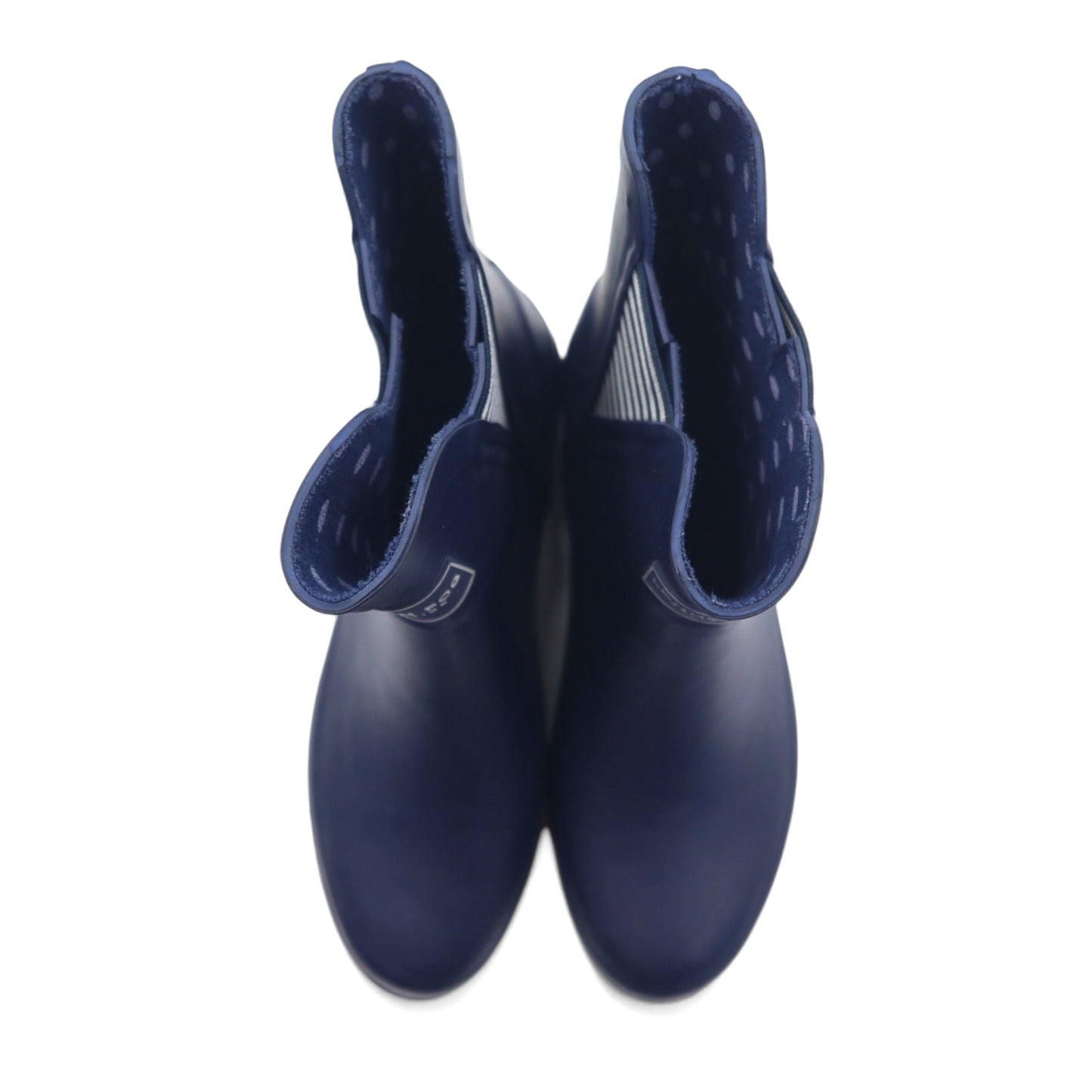 LONDON FOG レインブーツ 25cm ネイビー ラバー ドット WL06101W