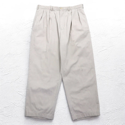 Polo by Ralph Lauren 90年代 ポロチノ POLO CHINO タック ワイド チノパンツ L ベージュ ANDREW PANT