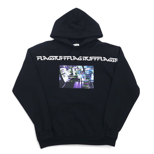 FLAGSTUFF グラフィック プルオーバー パーカー M ブラック F-LAGSTUF-F LABO HOODIE 19SS-FS-41