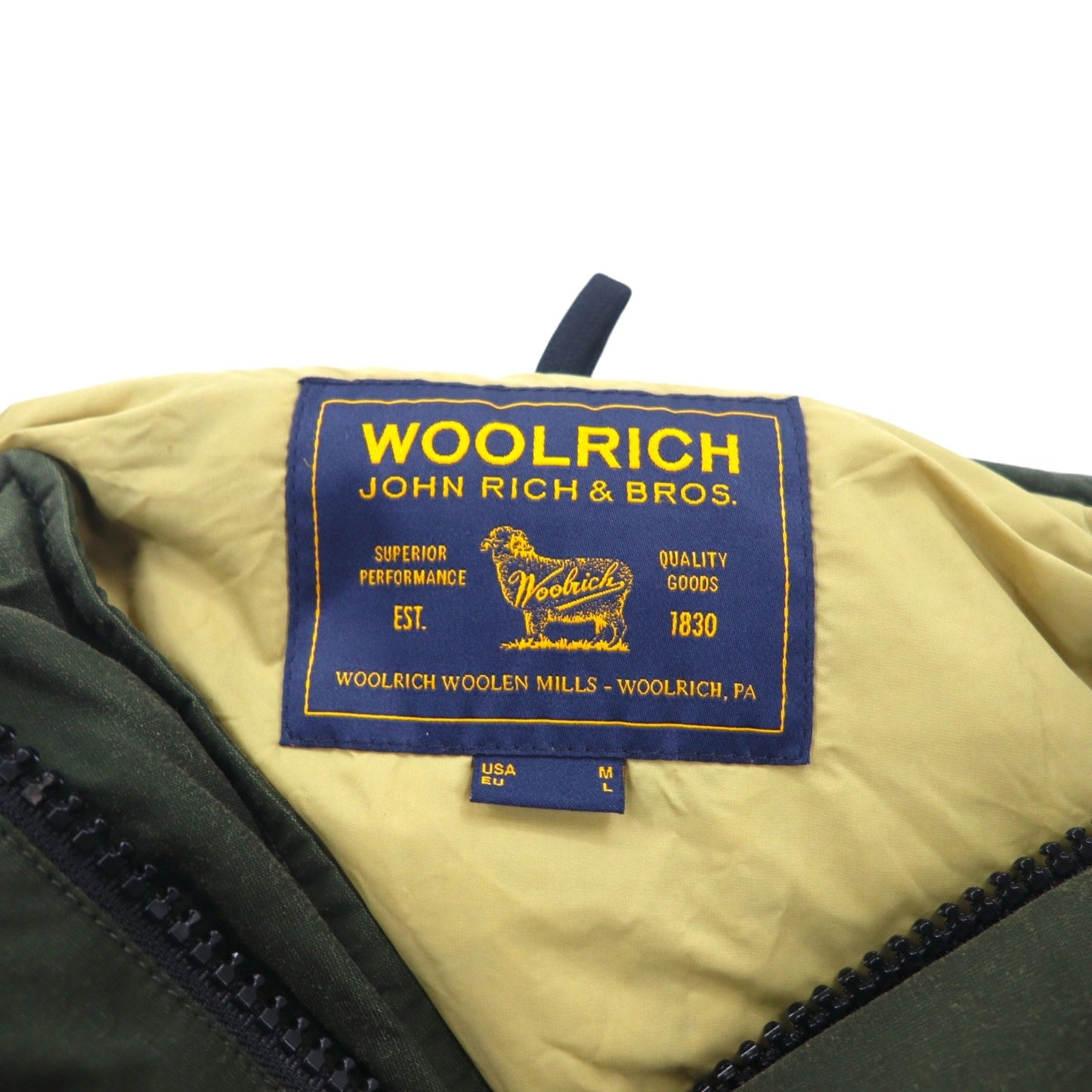 WOOLRICH アークティックパーカ ARCTIC PARKA ダウンジャケット L カーキ ポリエステル ダブルジップ