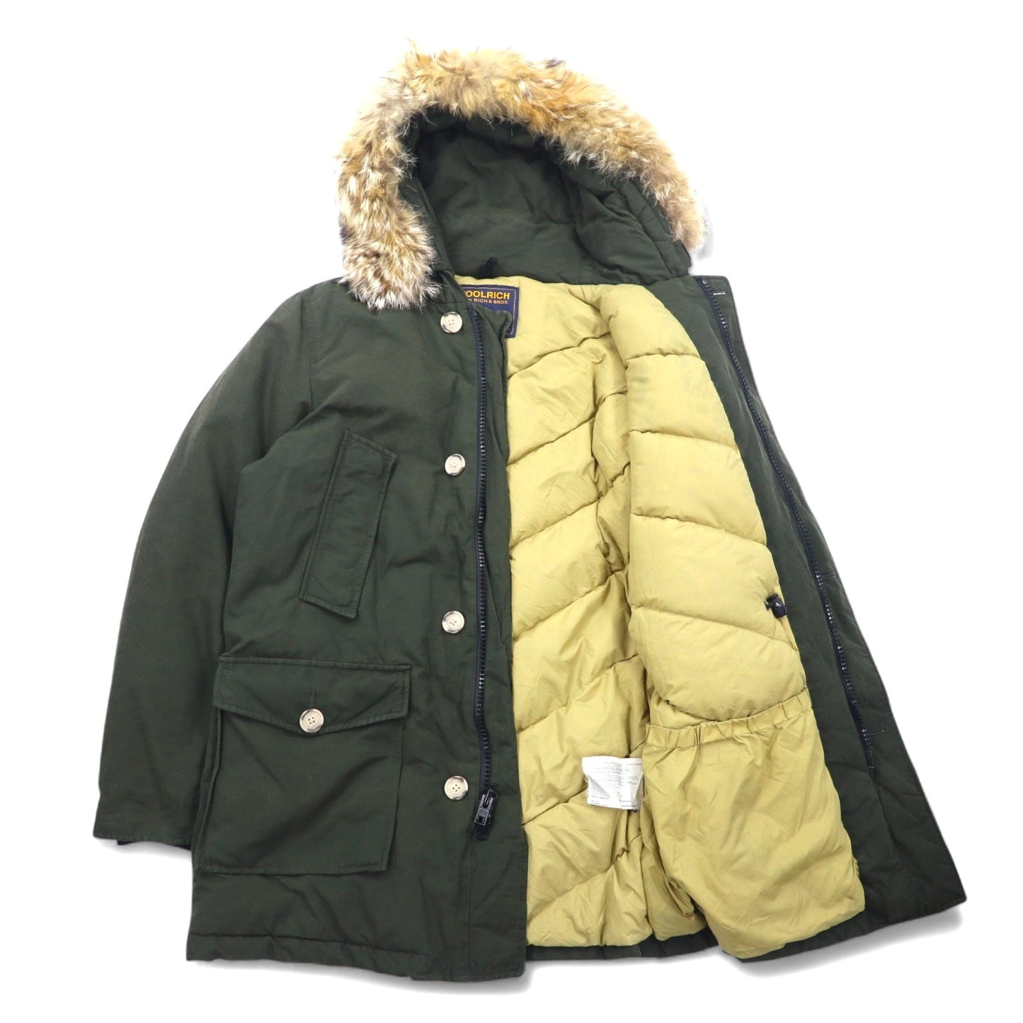 WOOLRICH アークティックパーカ ARCTIC PARKA ダウンジャケット L カーキ ポリエステル ダブルジップ