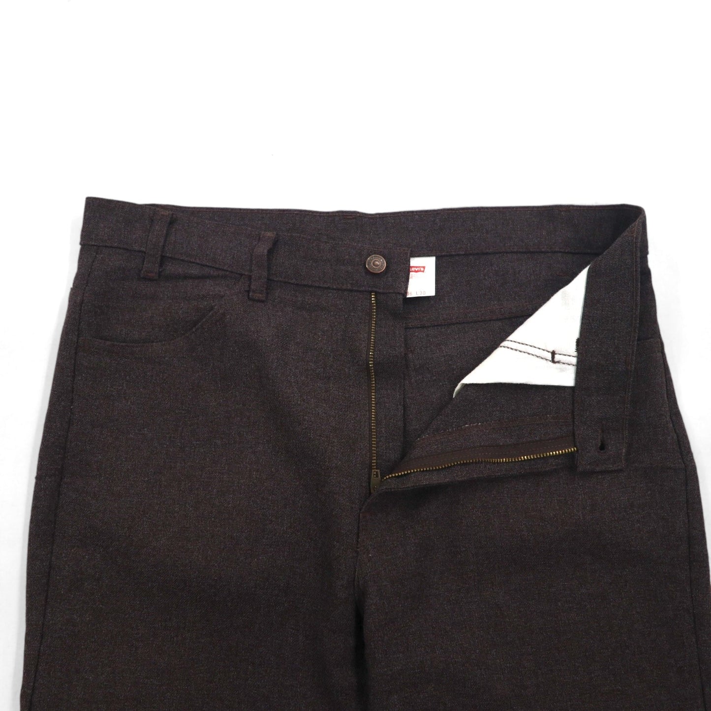 Levi's 90年代 USA製 スタプレ STA-PREST ブーツカット スラックスパンツ L グレー SCOVILLジップ 黒タブ 10517-9028