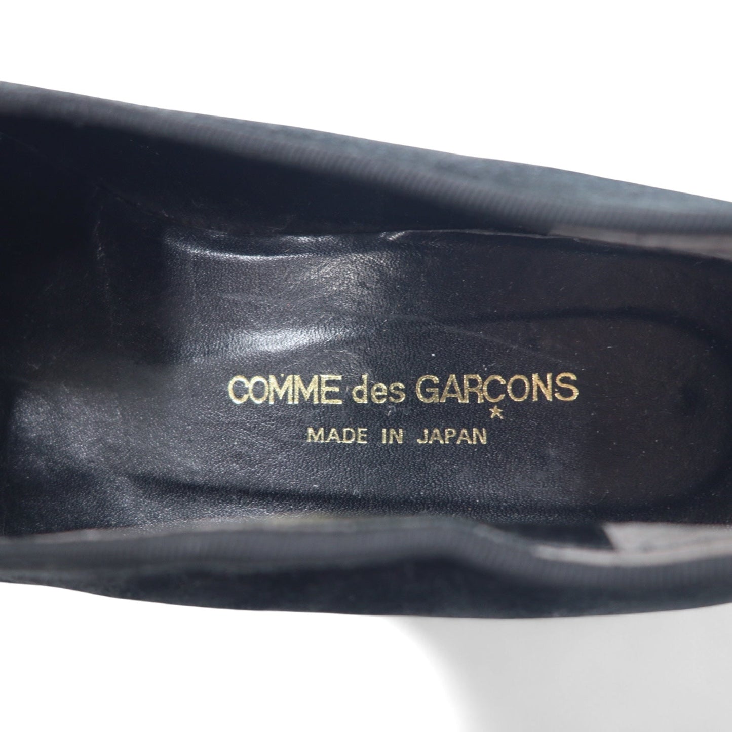 COMME des GARCONS オペラシューズ パンプス 23.5cm ブラック スエードレザー 日本製