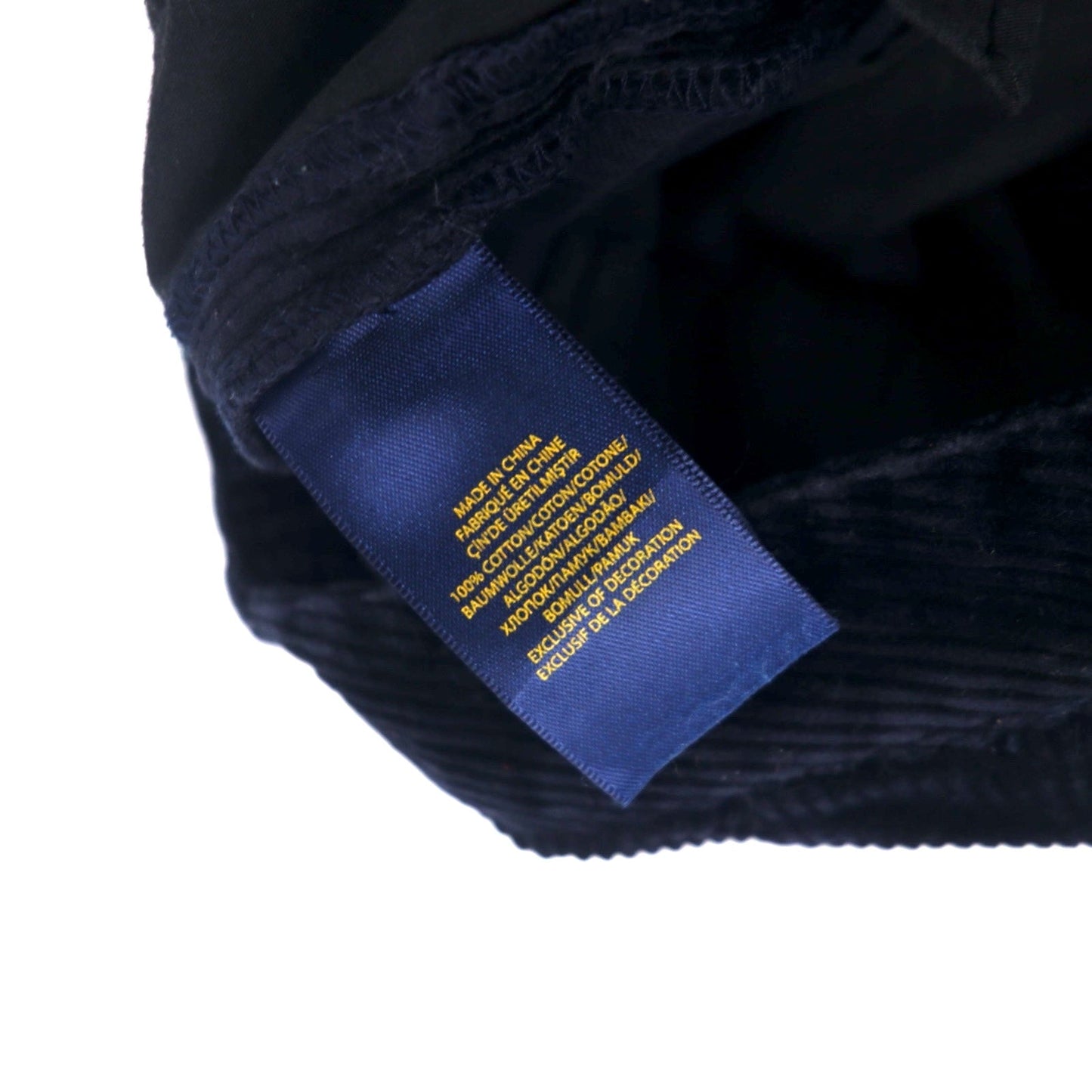 POLO RALPH LAUREN コーデュロイ ストレートパンツ 18 ネイビー コットン