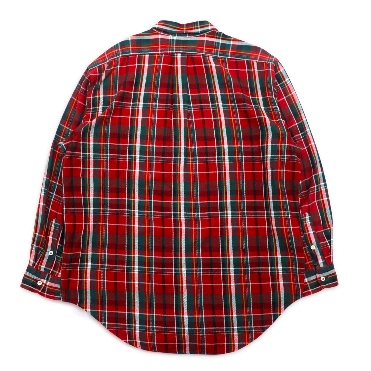 RALPH LAUREN 90年代 BLAIRE ボタンダウン フランネルシャツ L レッド チェック スモールポニー刺繍