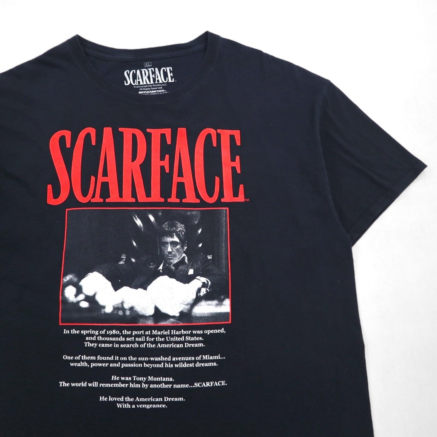 SCARFACE スカーフェイス ムービー 映画 Tシャツ XL ブラック コットン アルパチーノ RIPPLE JUNCTION ホンジュラス製