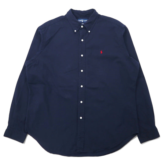 Ralph Lauren 90年代 クラシックフィット ボタンダウンシャツ XL ネイビー コットン スモールポニー 刺繍