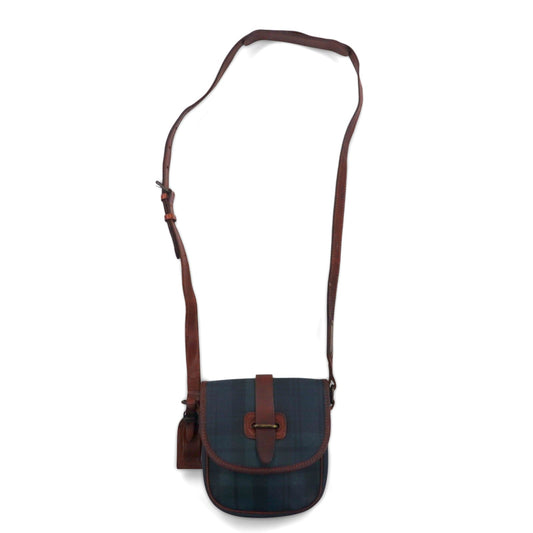 Polo Ralph Lauren ブラックウォッチ ショルダーバッグ ポシェット グリーン チェック PVC レザー