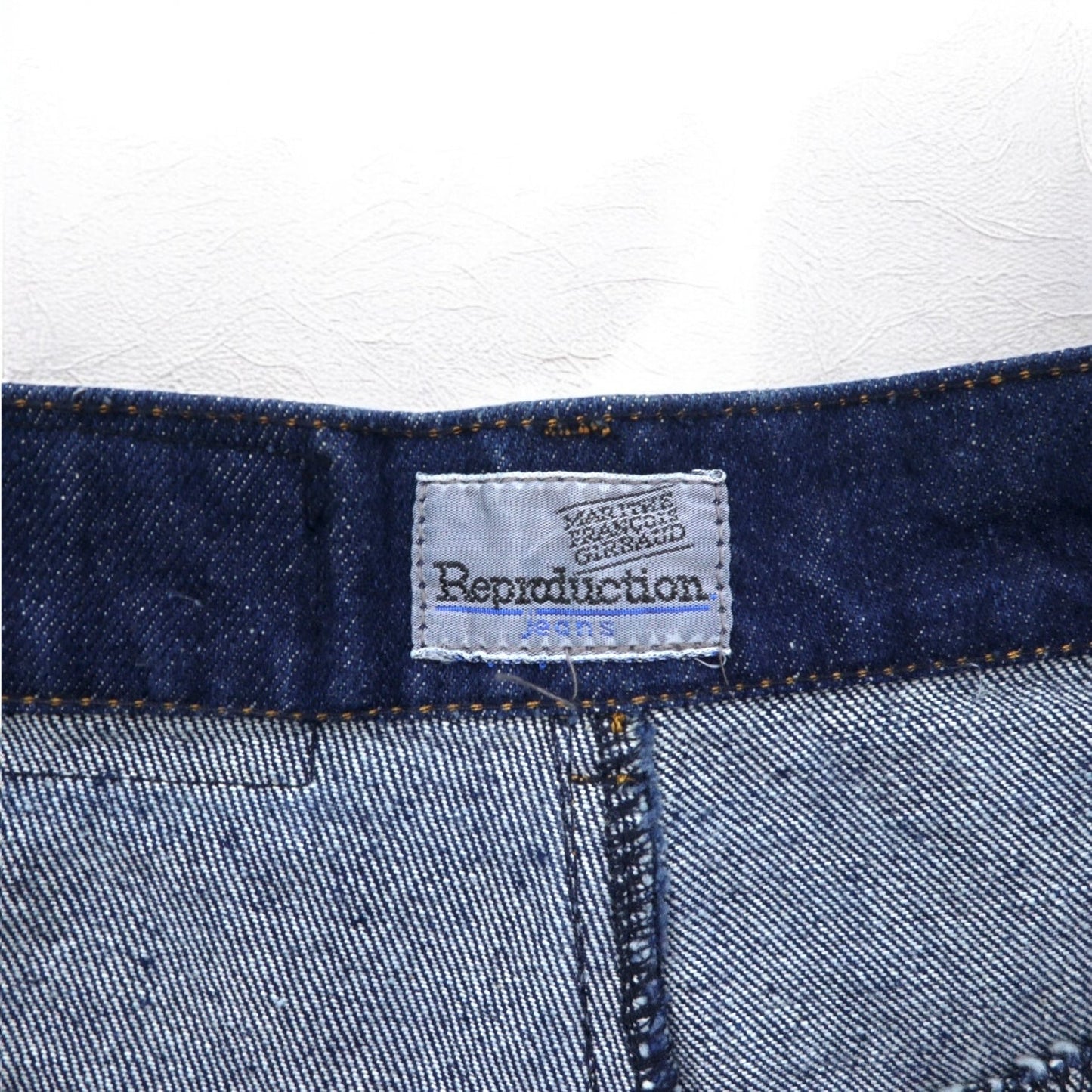 MARITHE + FRANCOIS GIRBAUD フランス製 80年代 Reproduction jeans ハイウエスト ワイド テーパード デニムパンツ S インディゴ ブルー コットン