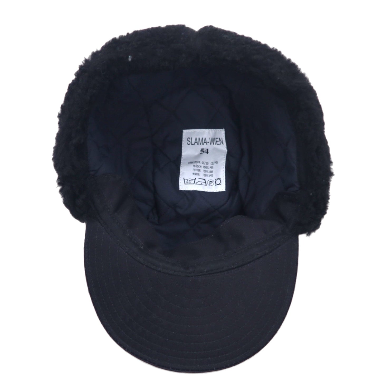 SLAMA-WIEN オーストラリア軍 フライトキャップ ボンバーキャップ 54 ブラック コットン ポリエステル イヤーフラップ 耳当て ミリタリー