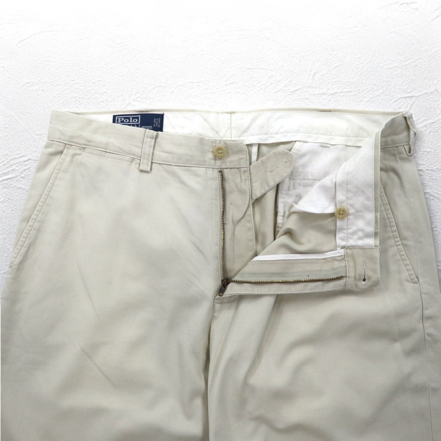 Polo by Ralph Lauren 90年代 ポロチノ Polo Chino ワイド チノパンツ L ベージュ PRESTON PANT
