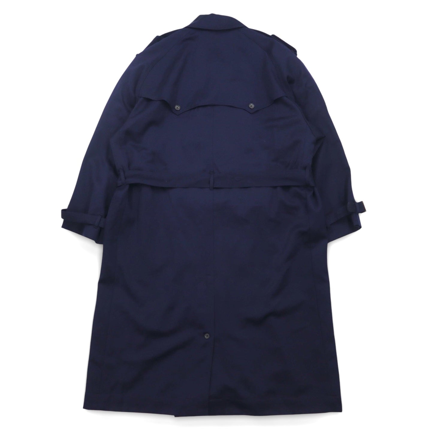NOIL ダブルブレスト トレンチコート L ネイビー ウール ベルト付き