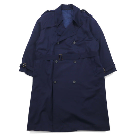 NOIL ダブルブレスト トレンチコート L ネイビー ウール ベルト付き