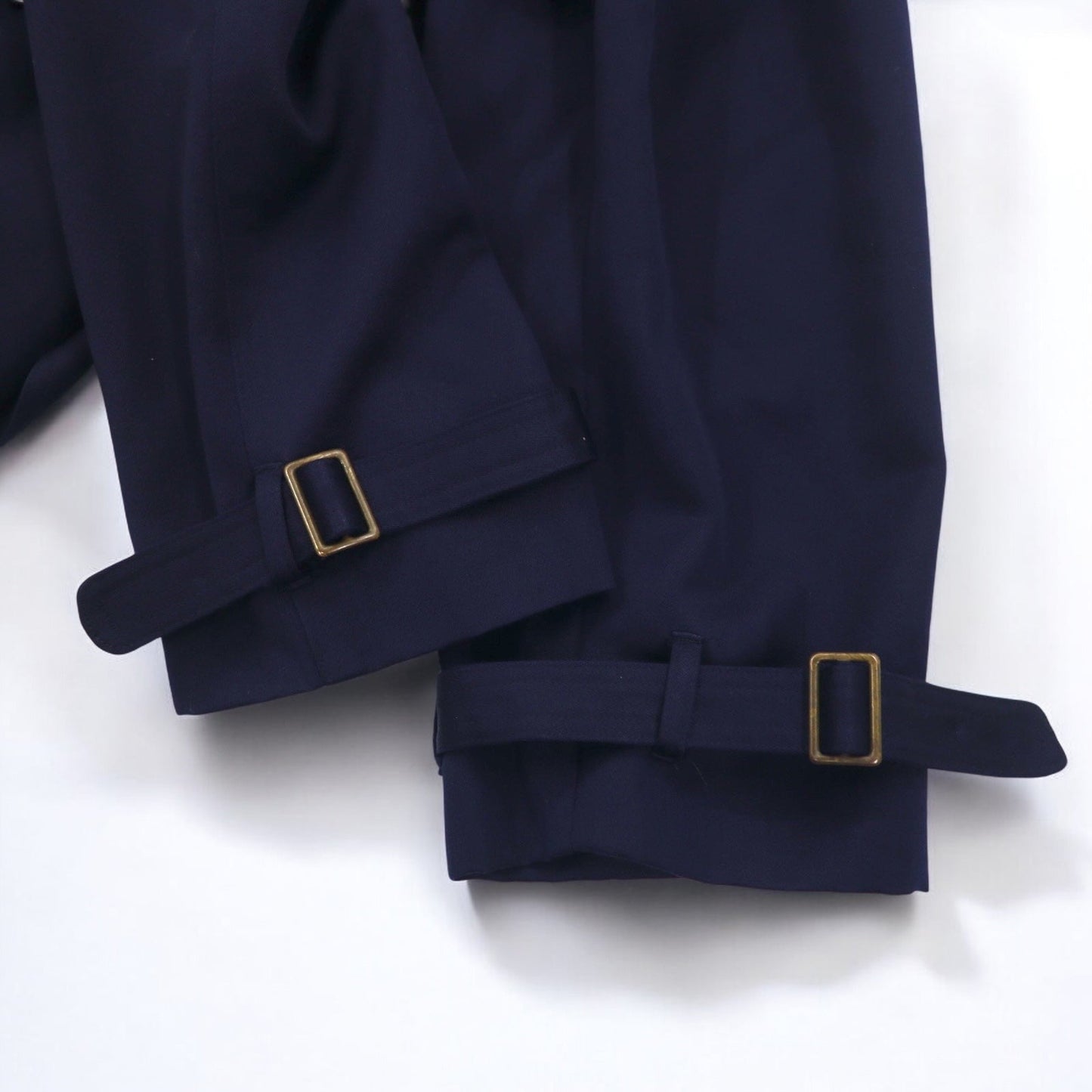 NOIL ダブルブレスト トレンチコート L ネイビー ウール ベルト付き