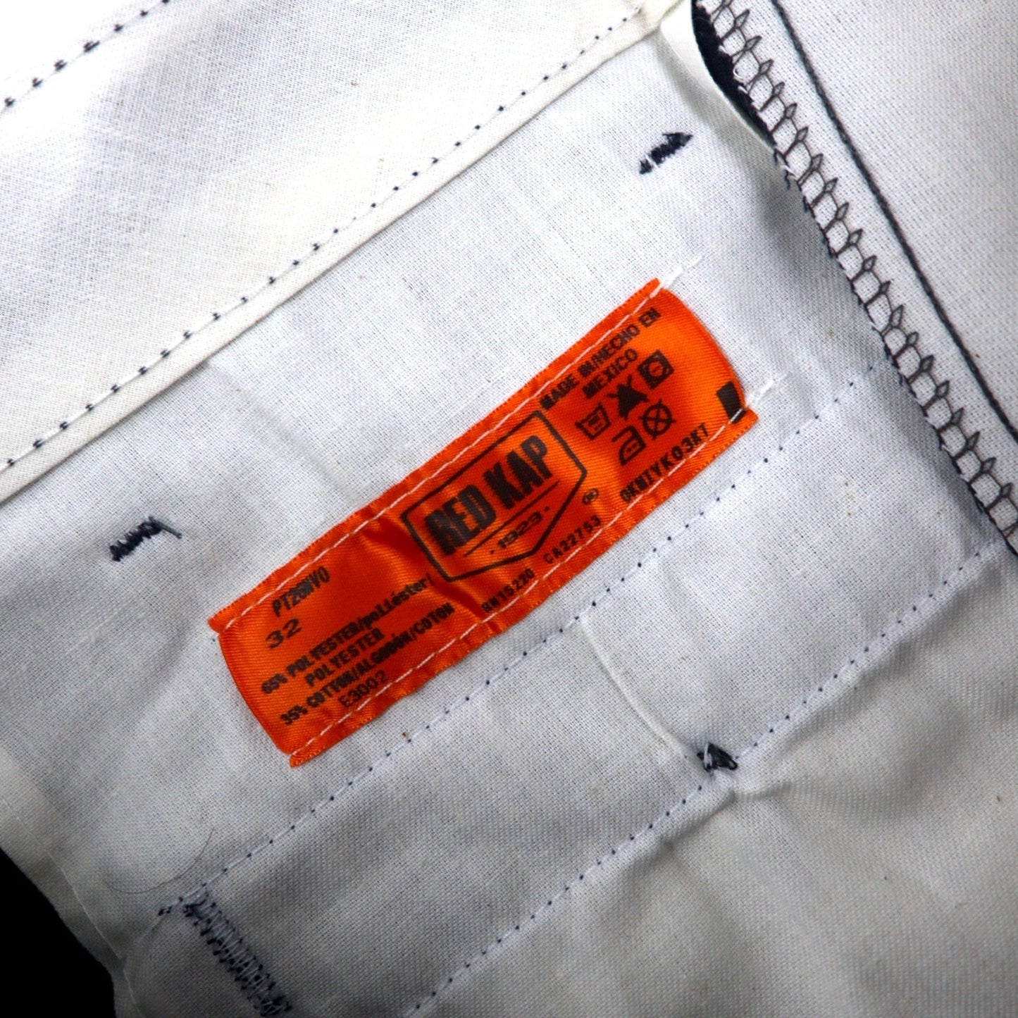 RED KAP ツイル ワークショーツ ハーフ チノパンツ 32 ネイビー ポリエステル コットン PLAIN FRONT SHORT PANTS PT26NV メキシコ製