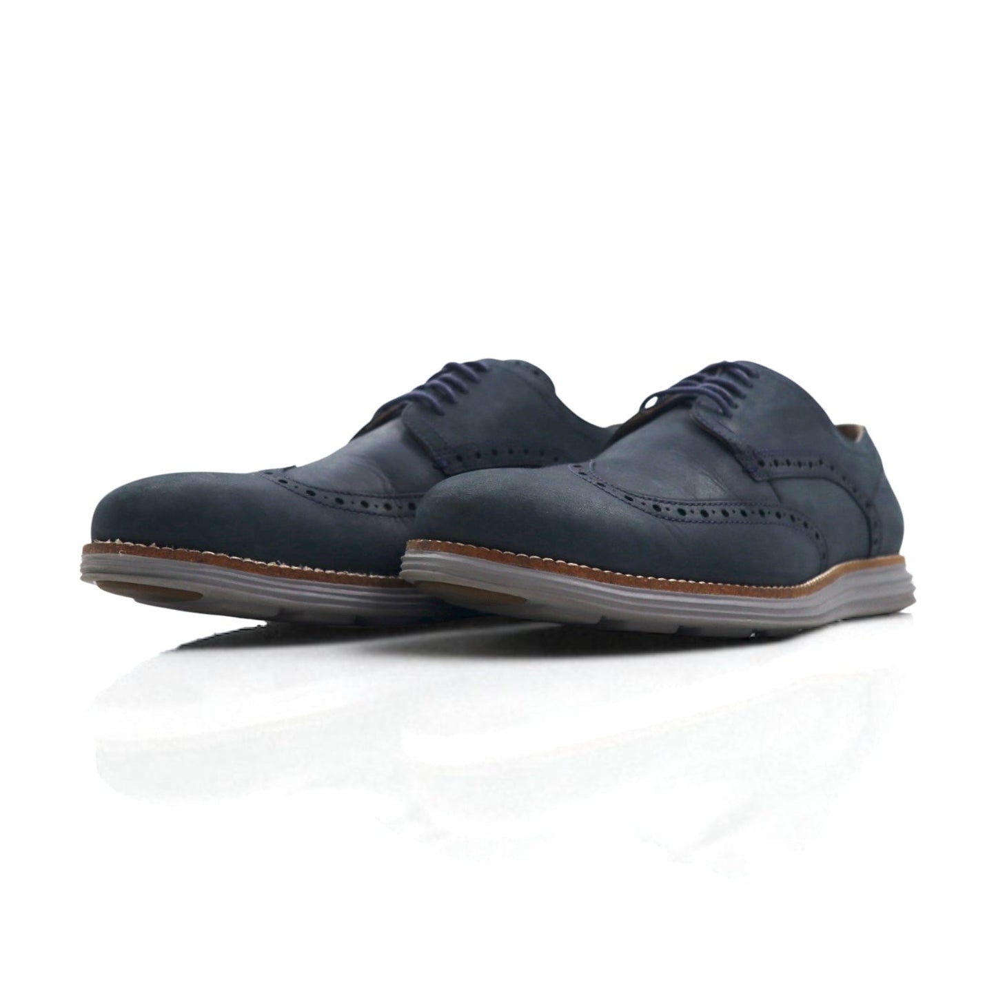 COLE HAAN オリジナルグランド ORIGINAL GRAND ヌバックレザー シューズ 28cm ネイビー ウイングチップ クッション C26473