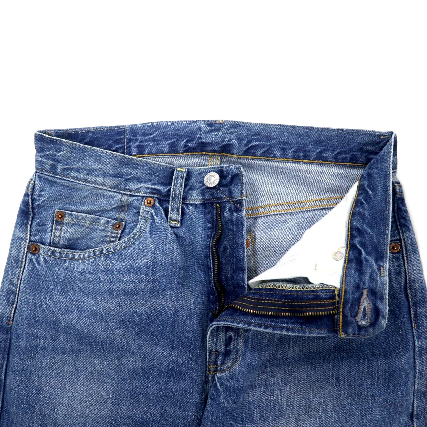 LEVI'S VINTAGE CLOTHING ( LVC ) 501ZXX 1954年モデル ビッグE セルビッヂ デニムパンツ 30 ブルー コットン 赤耳 42TALONジップ レザーパッチ 50154-0081 トルコ製