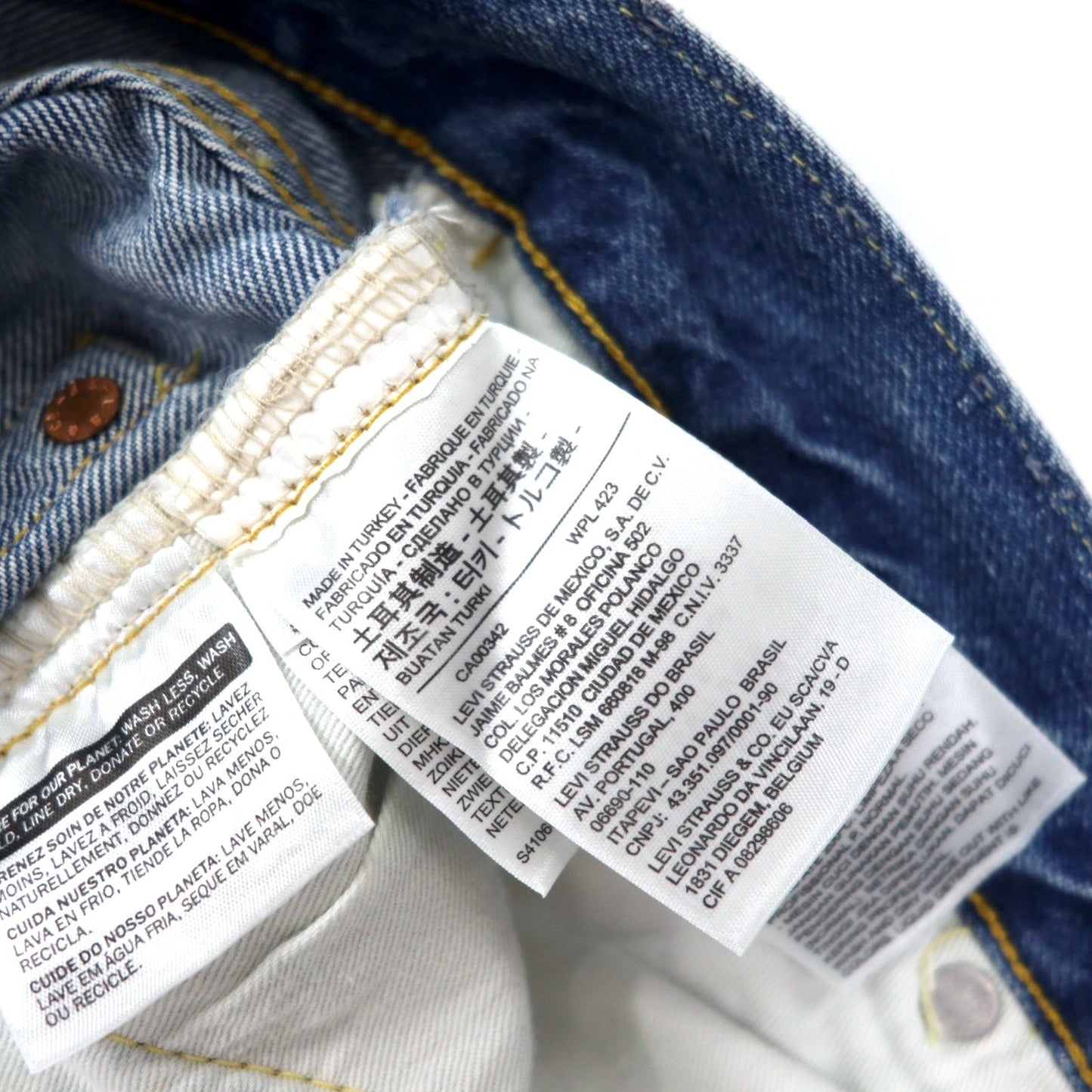 LEVI'S VINTAGE CLOTHING ( LVC ) 501ZXX 1954年モデル ビッグE セルビッヂ デニムパンツ 30 ブルー コットン 赤耳 42TALONジップ レザーパッチ 50154-0081 トルコ製