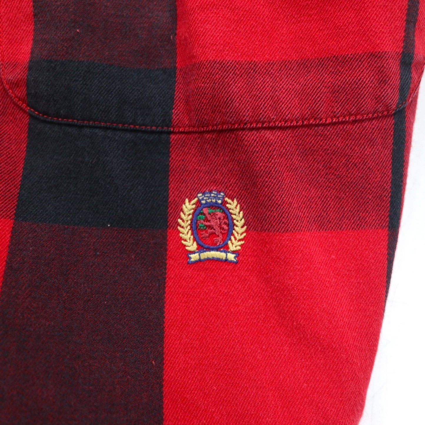 TOMMY HILFIGER 90年代 ボタンダウンシャツ L レッド チェック コットン