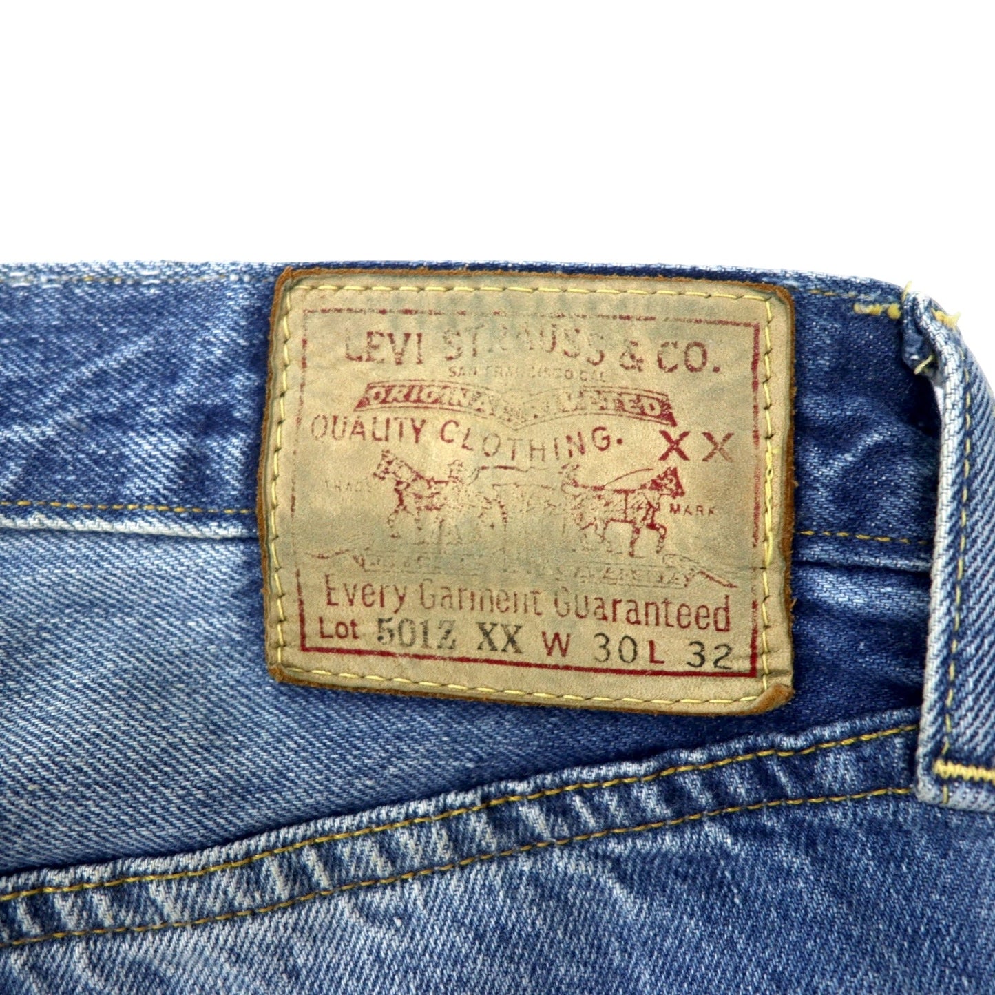 LEVI'S VINTAGE CLOTHING ( LVC ) 501ZXX 1954年モデル ビッグE セルビッヂ デニムパンツ 30 ブルー コットン 赤耳 42TALONジップ レザーパッチ 50154-0081 トルコ製