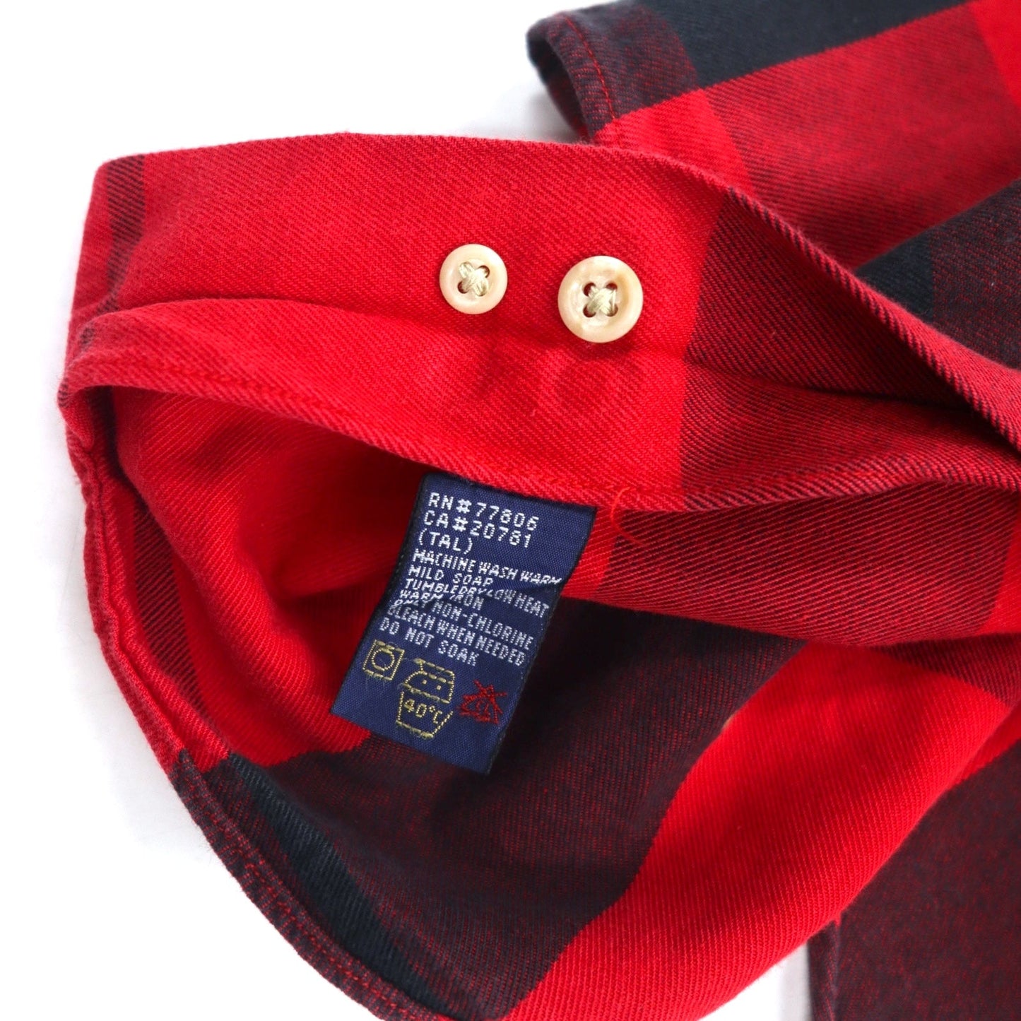 TOMMY HILFIGER 90年代 ボタンダウンシャツ L レッド チェック コットン
