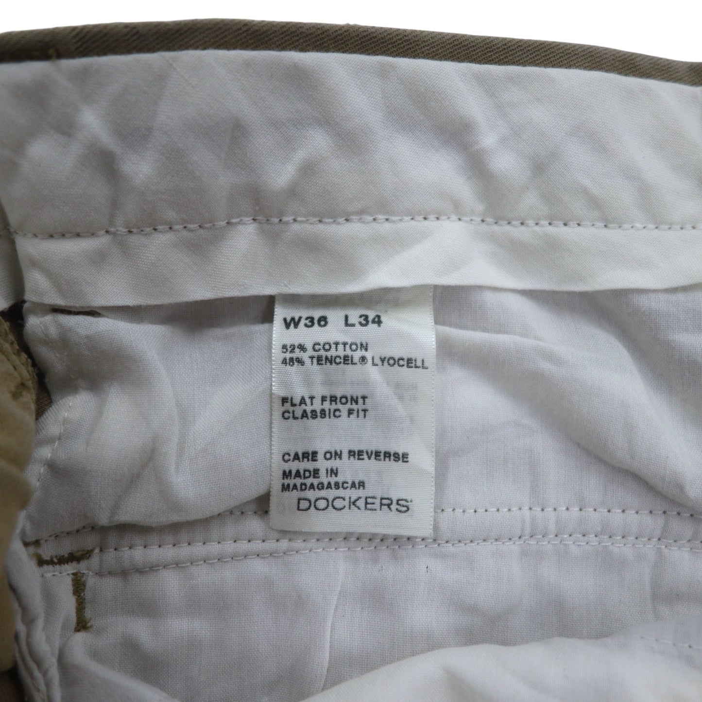 DOCKERS ( Levi's ) 00年代 ワイド チノパンツ L ベージュ コットン