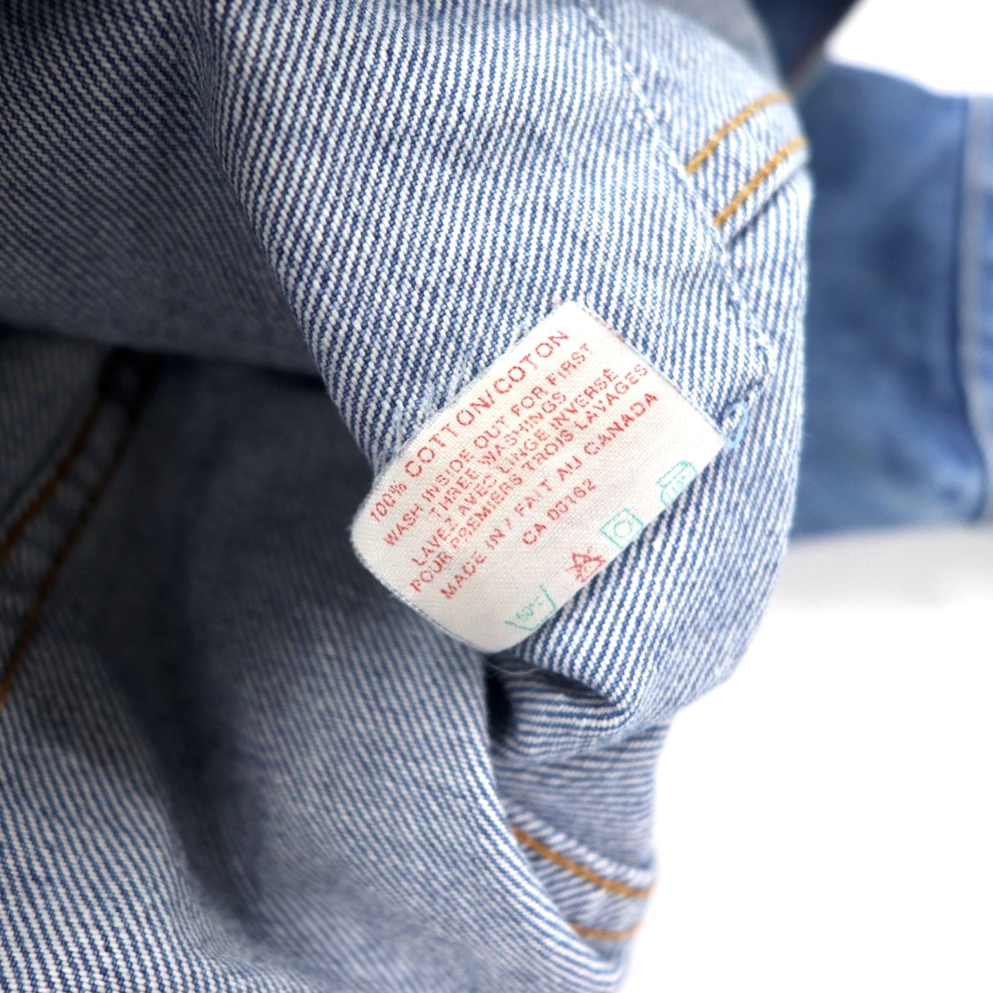 Levi's カナダ製 90年代 デニムジャケット Gジャン 40 ブルー コットン 75505-0211