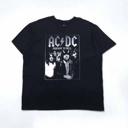 AC/DC オフィシャル ロック バンド Tシャツ 2XL ブラック コットン HIGHWAY TO HELL