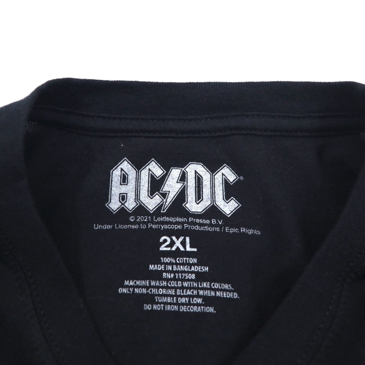 AC/DC オフィシャル ロック バンド Tシャツ 2XL ブラック コットン HIGHWAY TO HELL