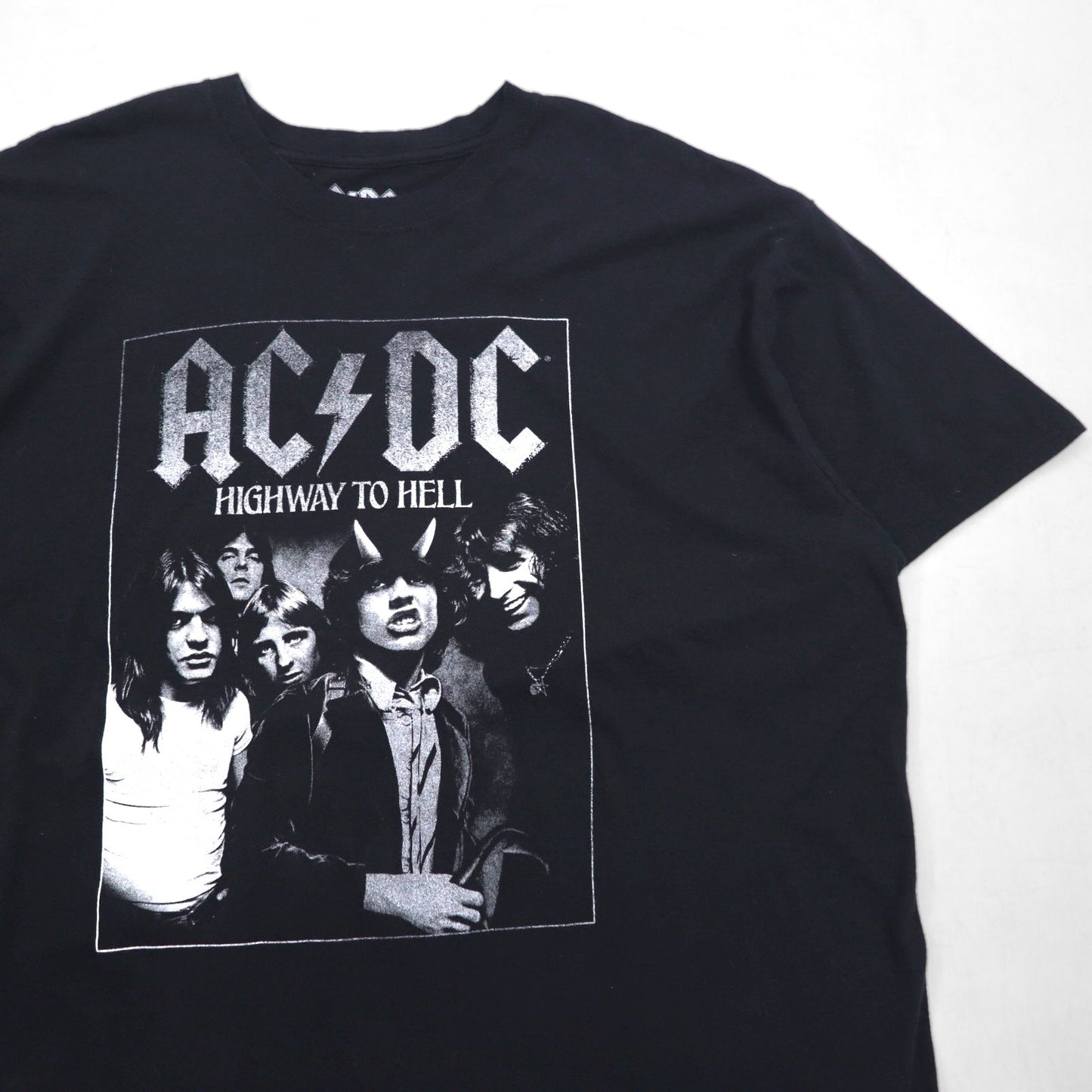 AC/DC オフィシャル ロック バンド Tシャツ 2XL ブラック コットン HIGHWAY TO HELL