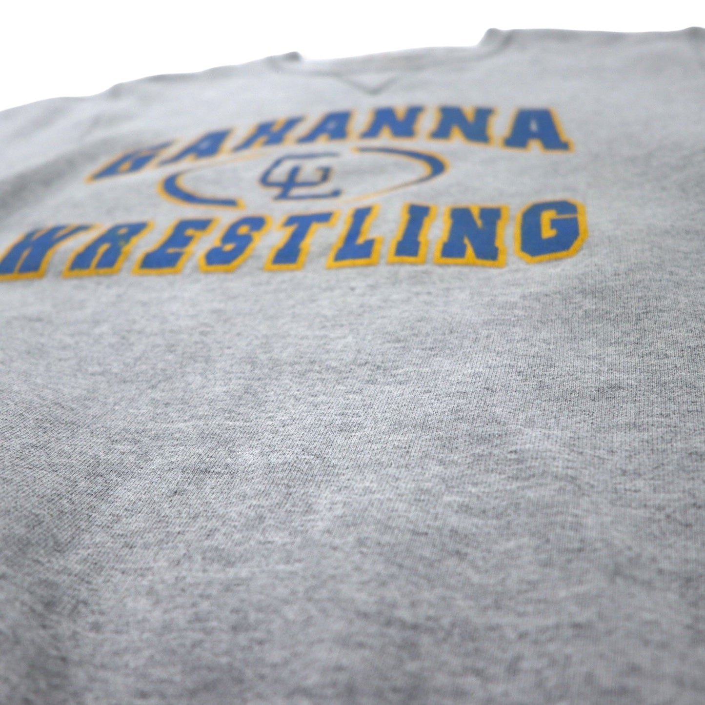 M.J. SOFFE USA製 90年代 カレッジ プリント スウェット S グレー コットン 前V GAHANNA WRESTLING