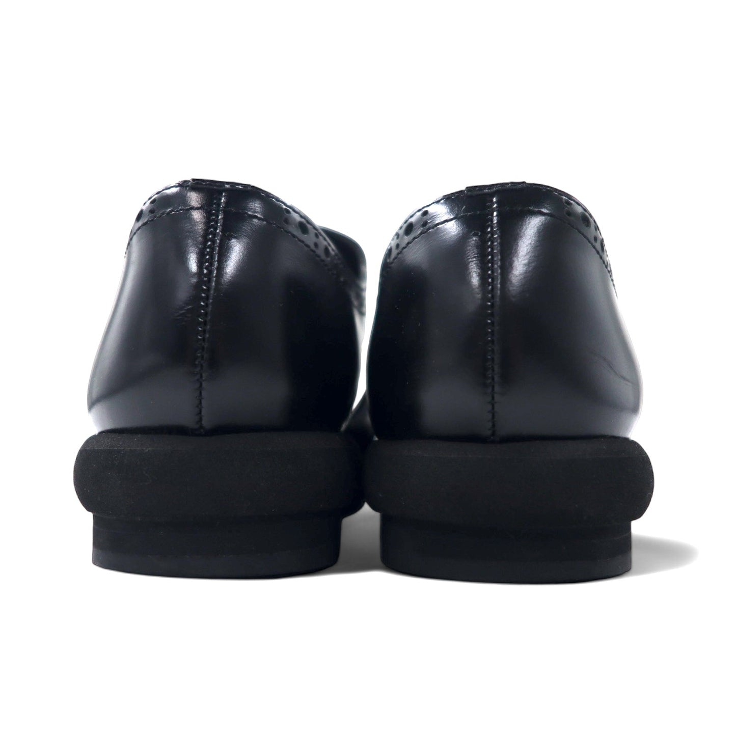 tricot COMME des GARCONS ウイングチップ メダリオンシューズ 24.5cm ブラック レザー 日本製
