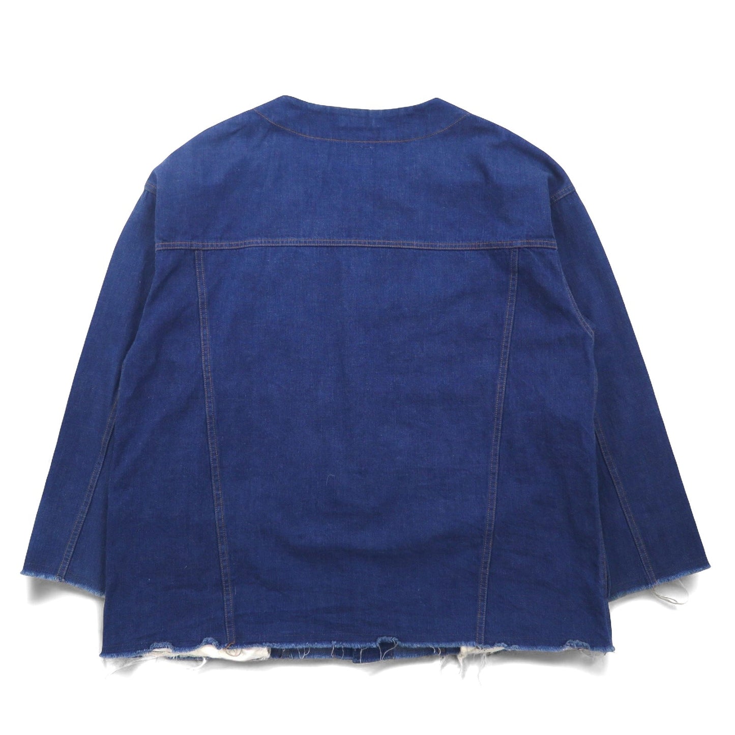 Sasquatchfabrix. デニム ビッグシャツ ジャケット L インディゴ ブルー カットオフ Denim Big Shirt - 3rd TYPE 16AW-SY9-007 日本製