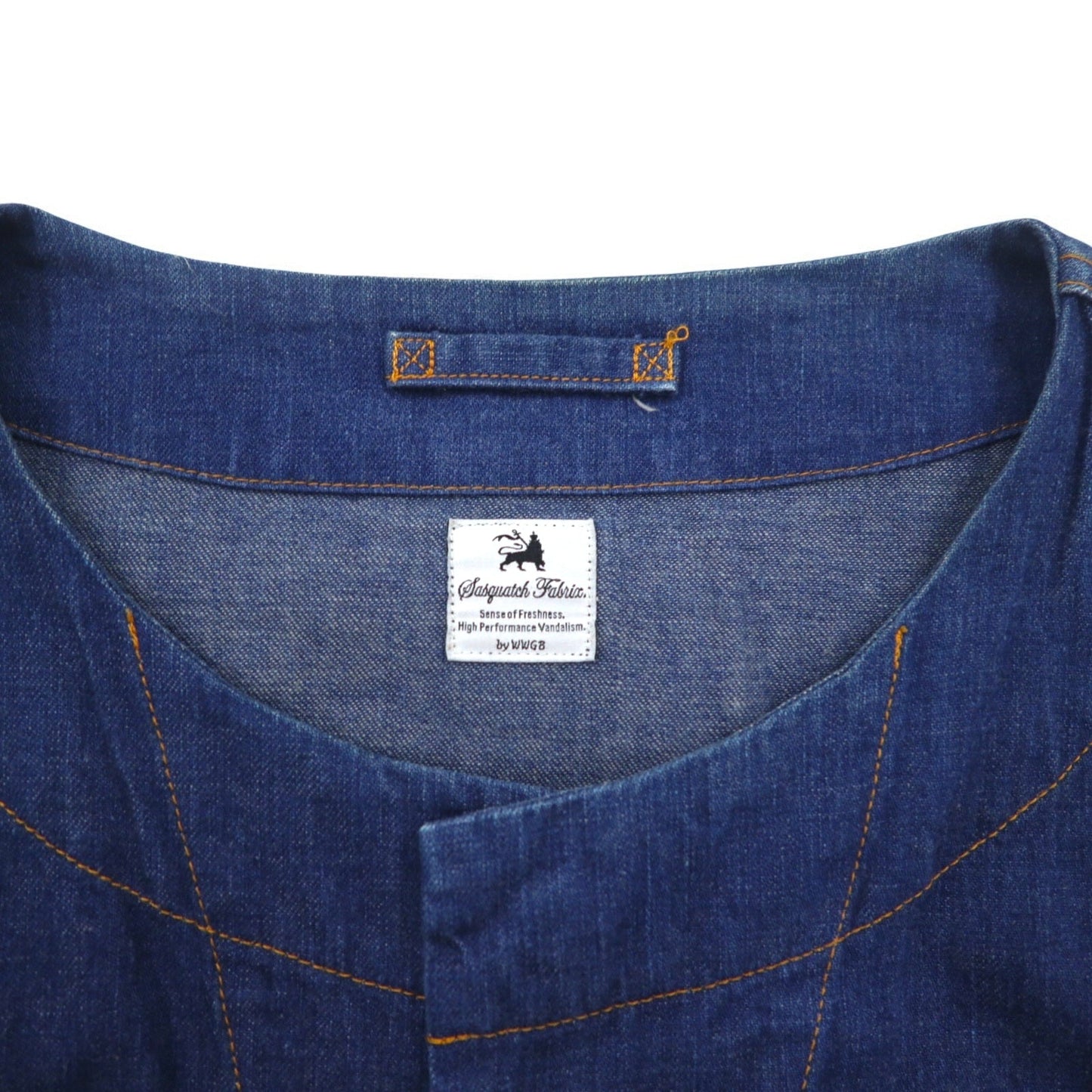 Sasquatchfabrix. デニム ビッグシャツ ジャケット L インディゴ ブルー カットオフ Denim Big Shirt - 3rd TYPE 16AW-SY9-007 日本製