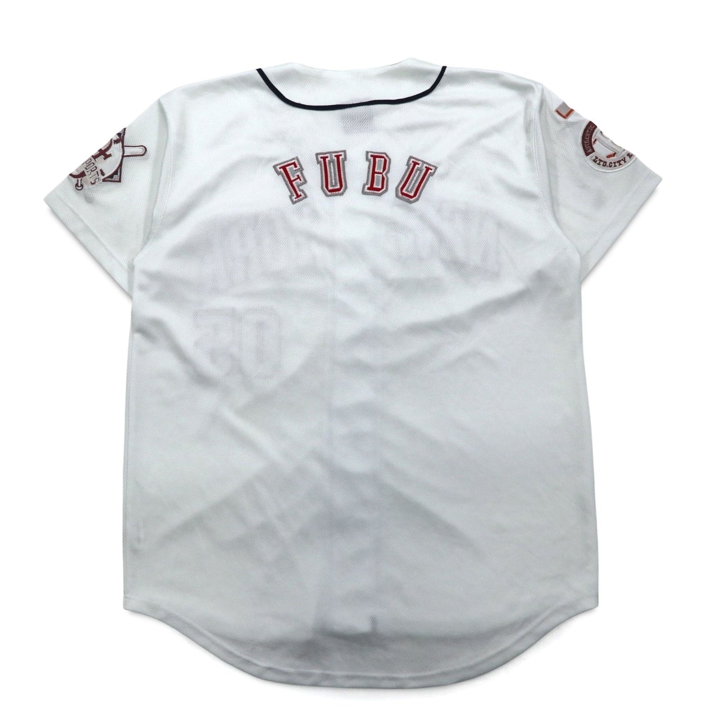 FUBU 90年代 ベースボールシャツ L ホワイト ワッペン NEW YORK
