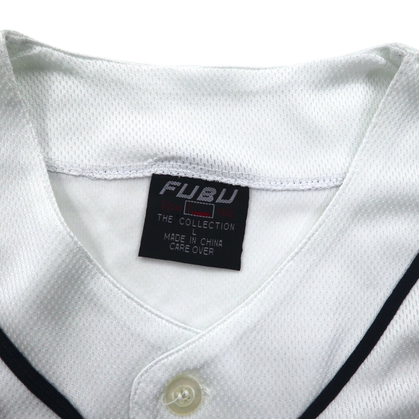 FUBU 90年代 ベースボールシャツ L ホワイト ワッペン NEW YORK