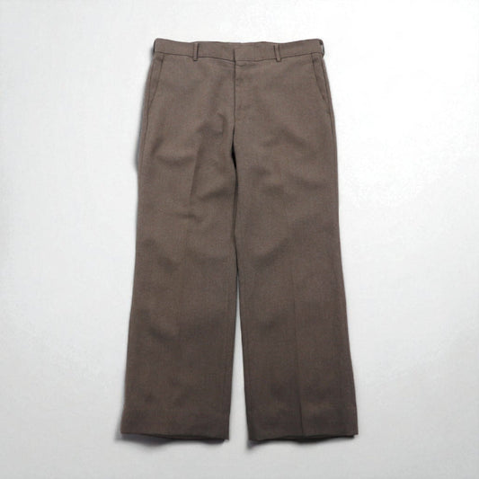 Levi's 80年代 USA製 Action Slacks スタプレ STA-PREST スラックスパンツ L ブラウン ロケットTALONジップ