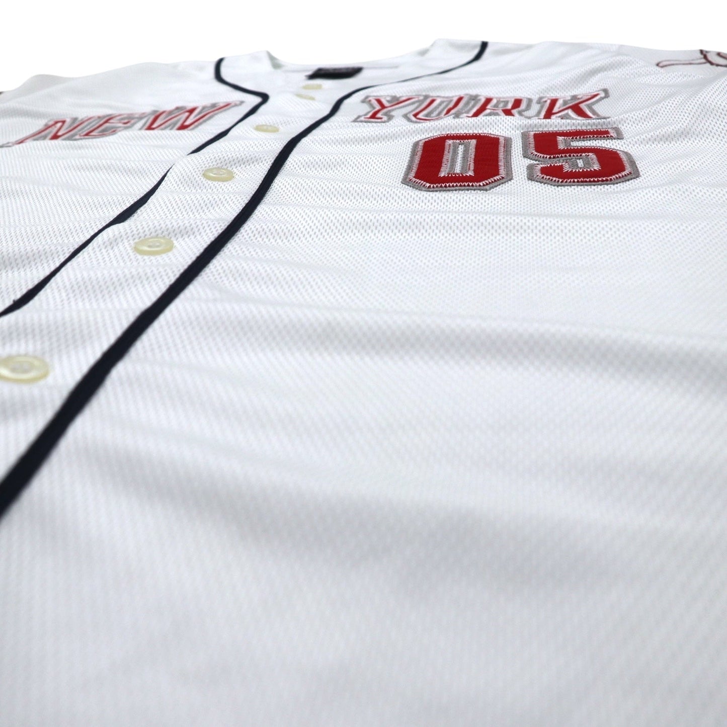 FUBU 90年代 ベースボールシャツ L ホワイト ワッペン NEW YORK