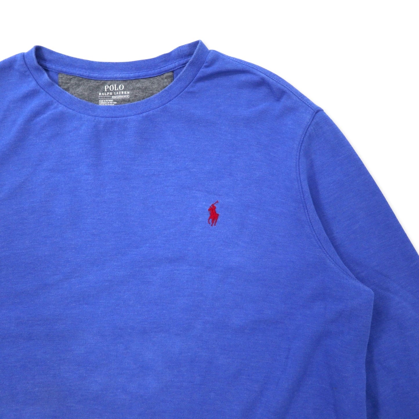 POLO RALPH LAUREN パフォーマンス スウェット L ブルー コットン PERFORMANCE スモールポニー刺繍