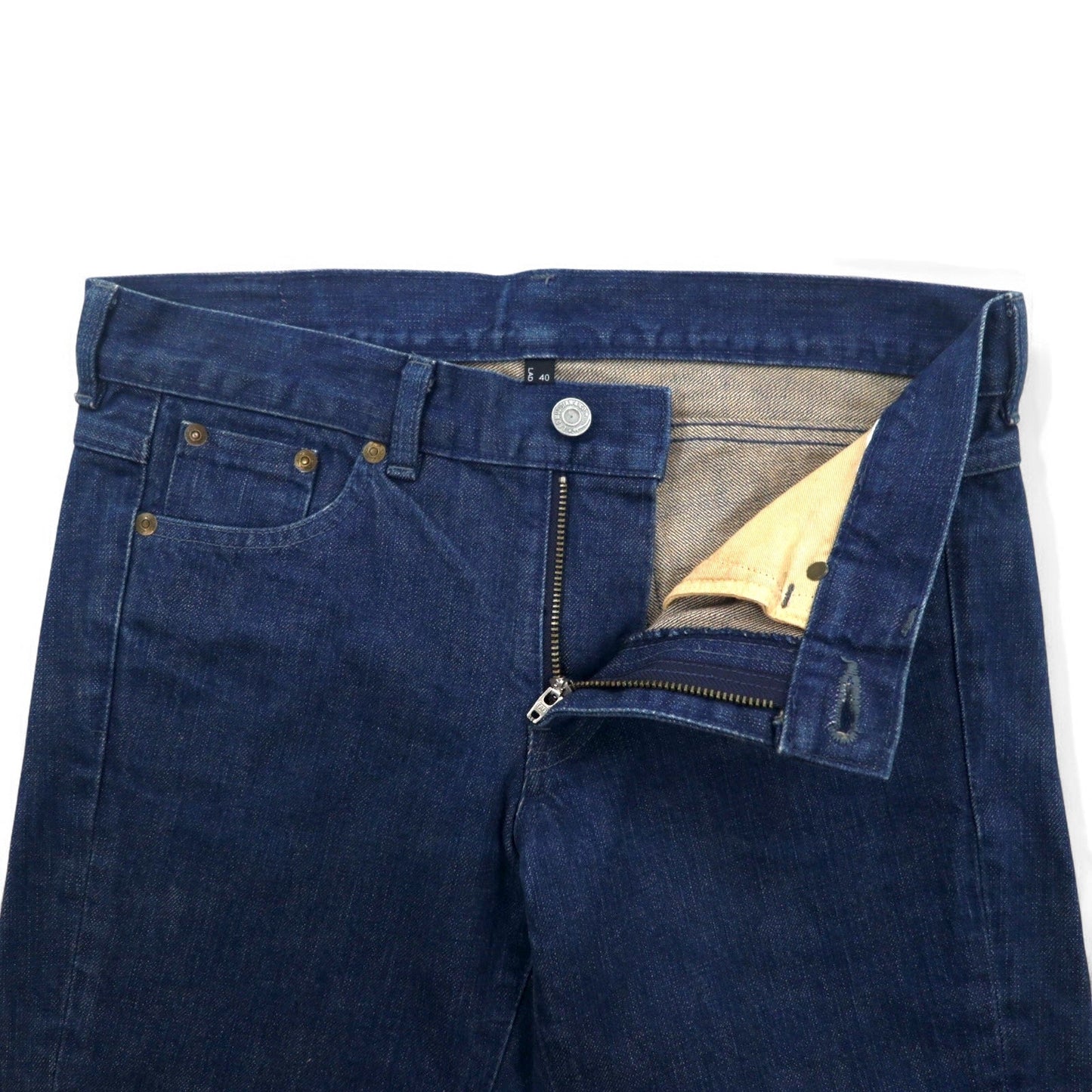 LAD MUSICIAN 5ポケット デニムパンツ L インディゴ ブルー ジッパーフライ 日本製