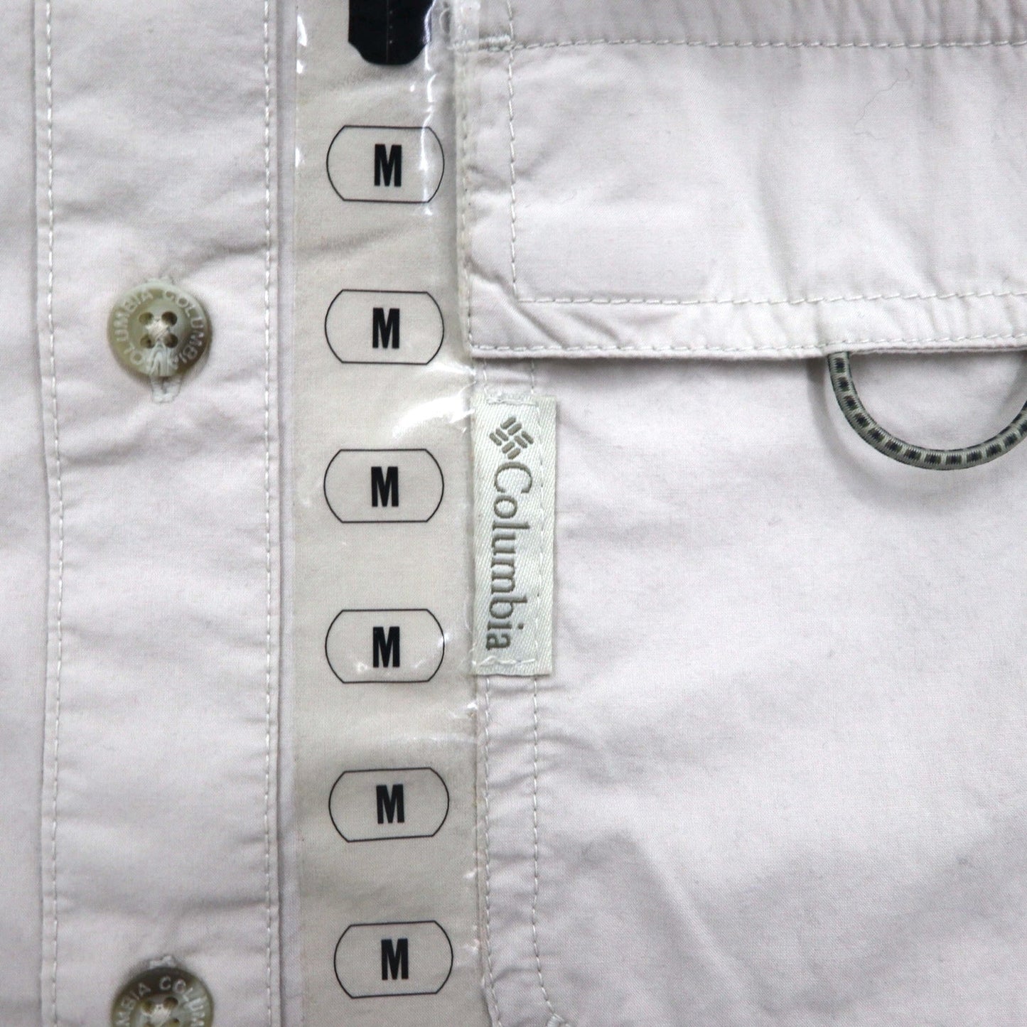 Columbia 半袖 ボタンダウン フィッシングシャツ M ベージュ ポリエステル Marquam Trail S/S Shirt AM7240 スリランカ製 未使用品