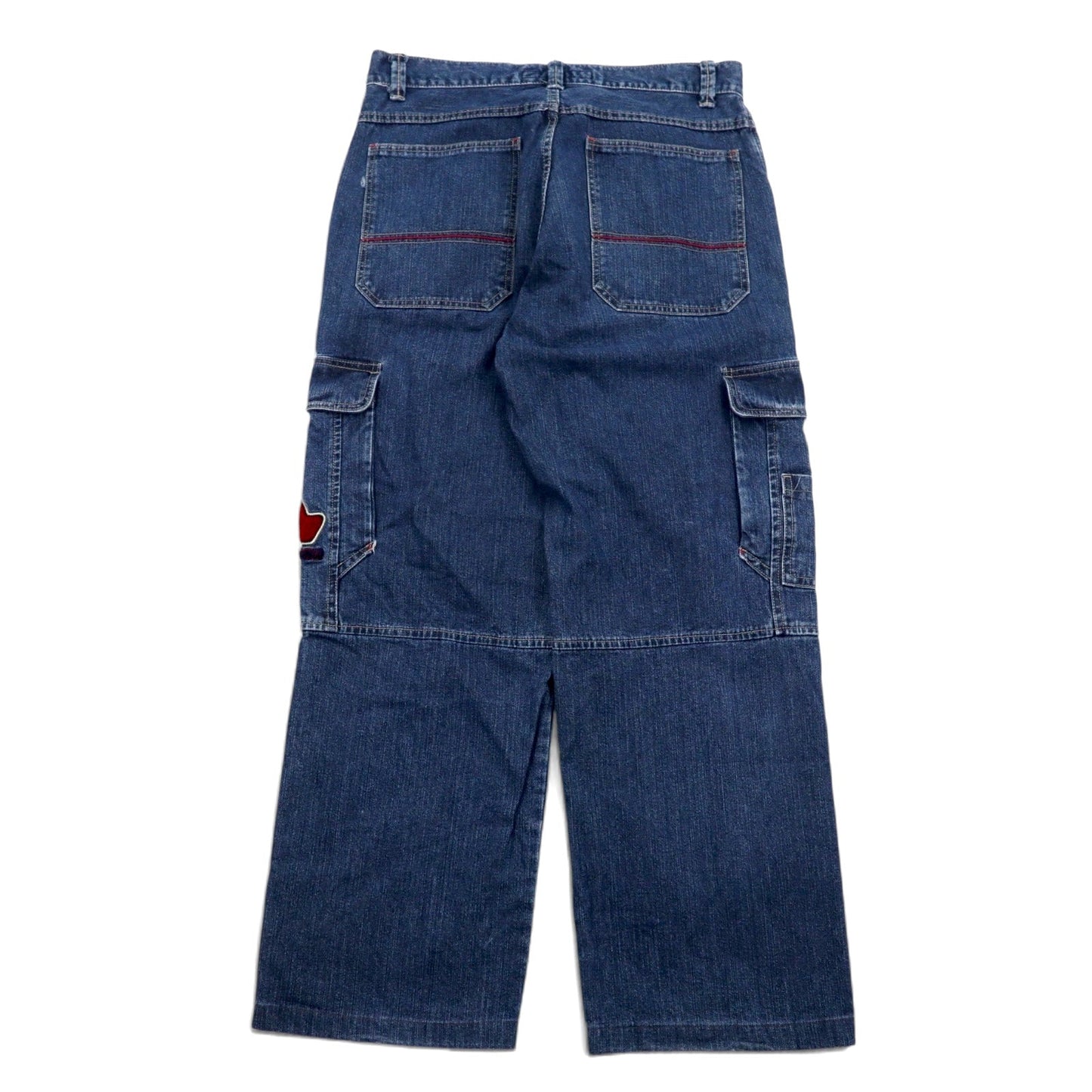 HOBO DNM 90年代 バギー ワイド デニム カーゴパンツ 86 ブルー コットン