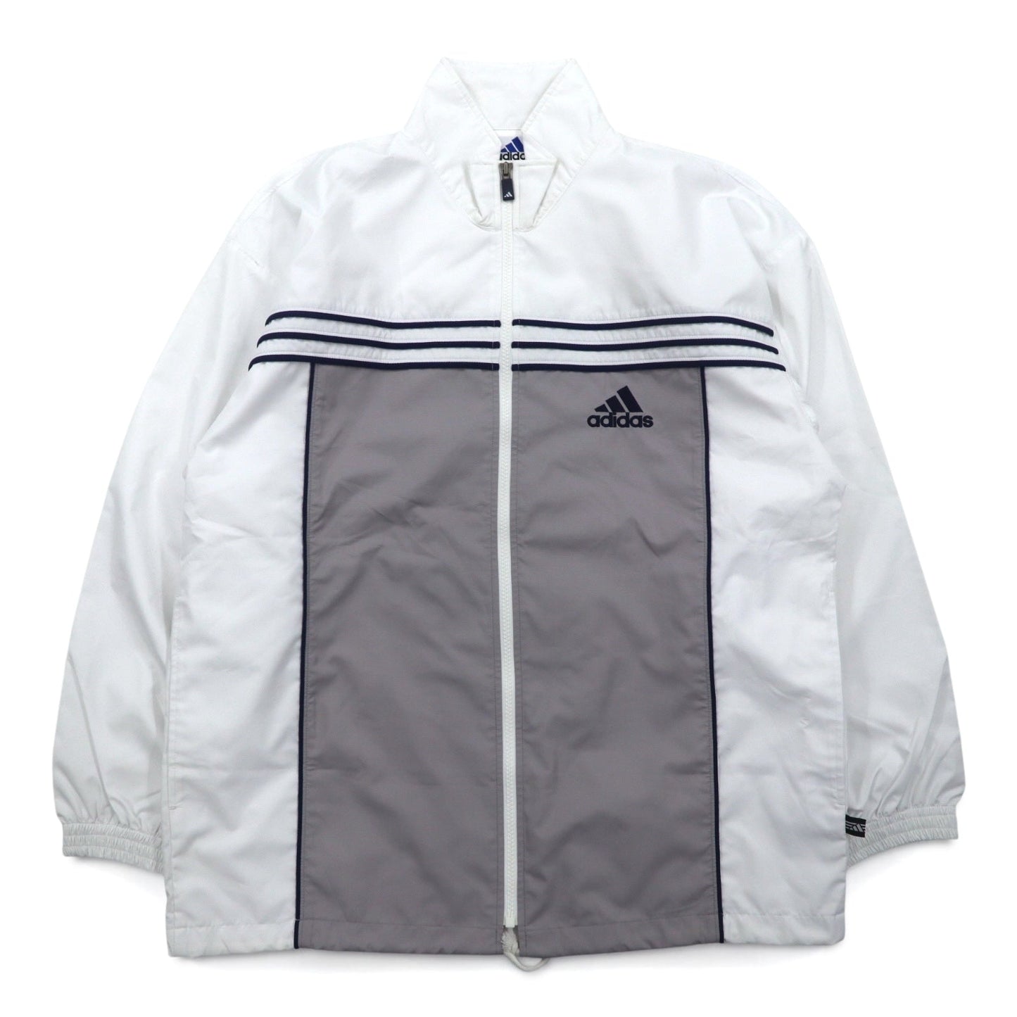 adidas 90年代 3ストライプ トラックジャケット セットアップ ジャージ M ホワイト グレー