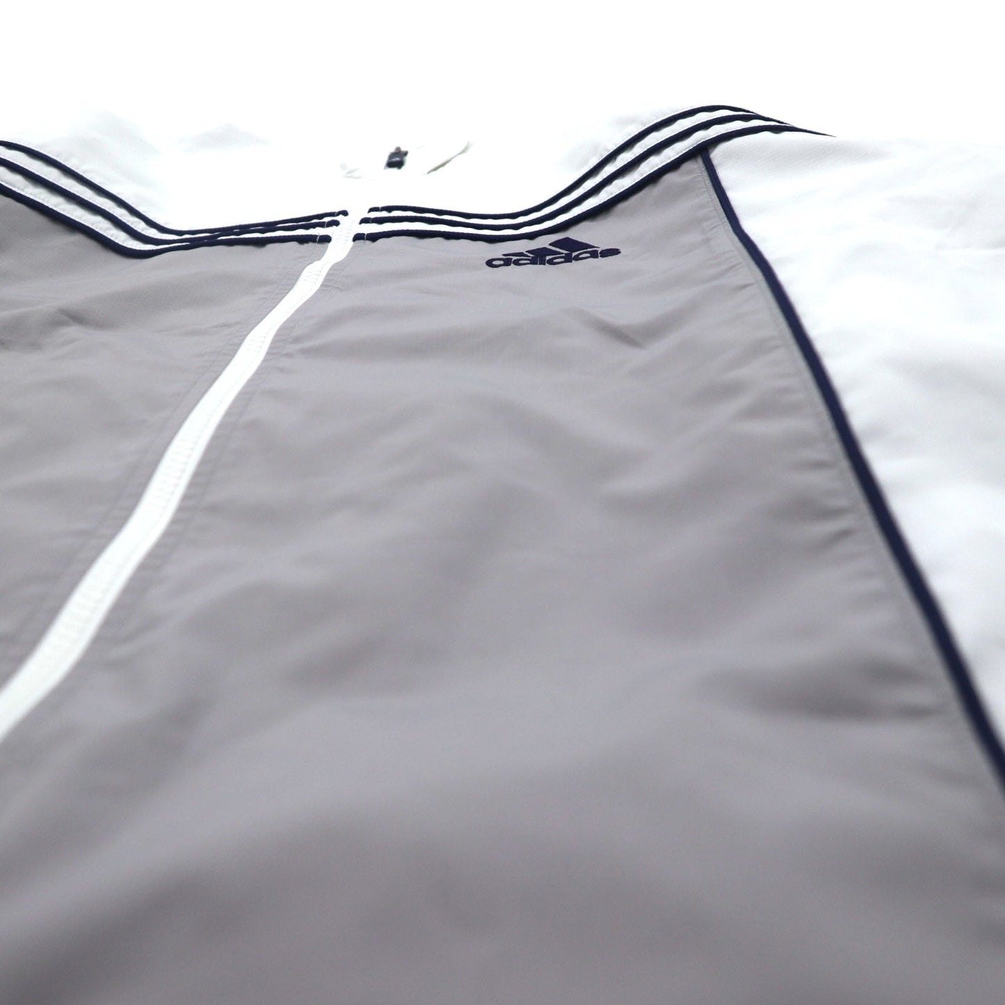adidas 90年代 3ストライプ トラックジャケット セットアップ ジャージ M ホワイト グレー