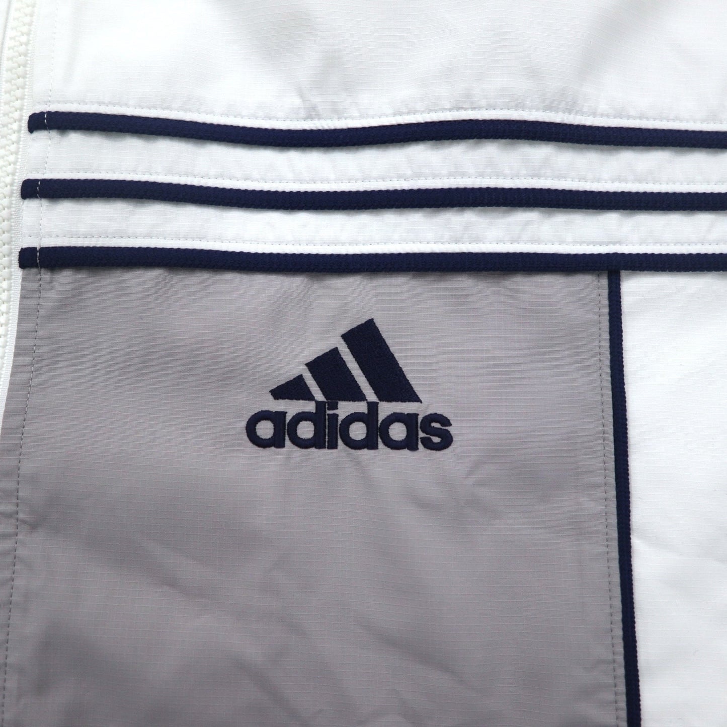 adidas 90年代 3ストライプ トラックジャケット セットアップ ジャージ M ホワイト グレー
