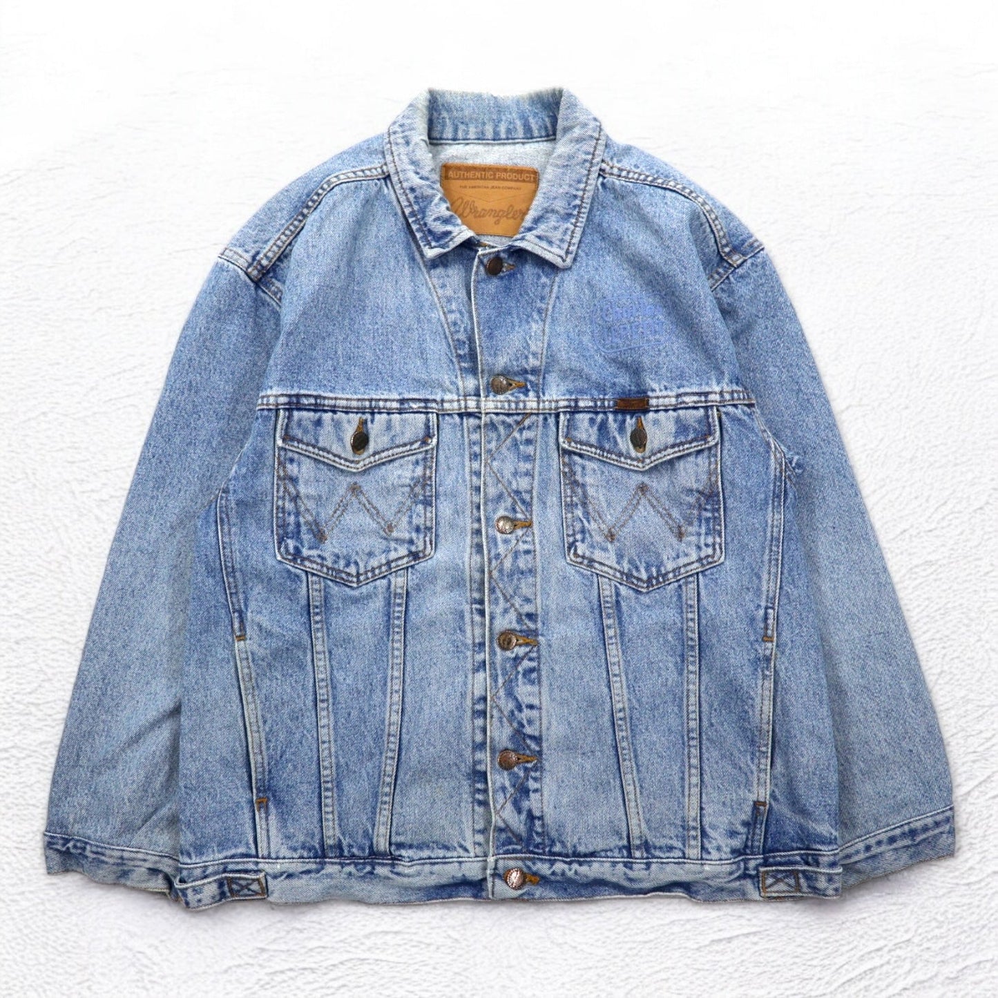 Wrangler 90年代 デニムジャケット Gジャン XL ライトウォッシュ インディゴ ブルー コットン