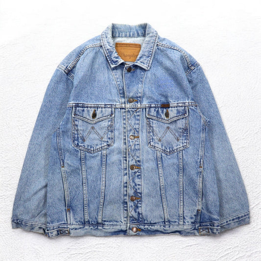 Wrangler 90年代 デニムジャケット Gジャン XL ライトウォッシュ インディゴ ブルー コットン