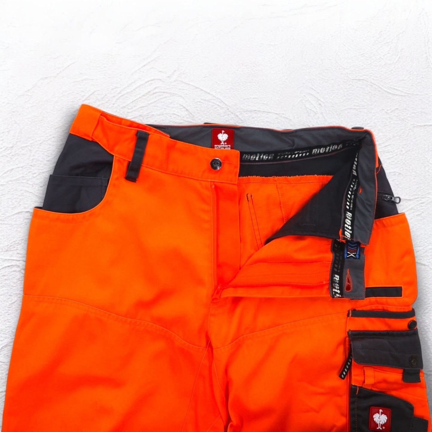 Vintage Euro Work Pants engelbert strauss ユーティリティ ワークパンツ L オレンジ ダブルニー リフレクター