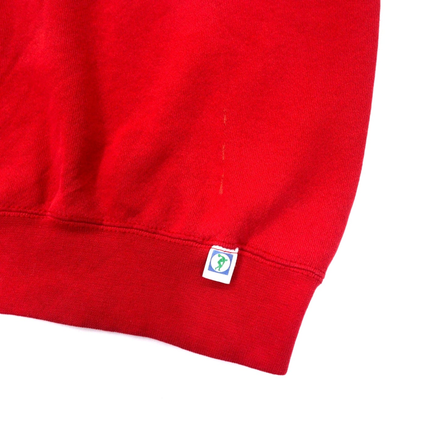 DISCUS ATHLETIC USA製 90年代 プリント スウェット L レッド コットン 両面プリント LINCOLN WAY